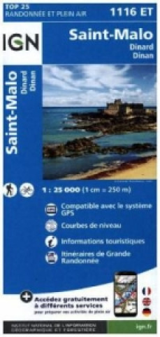IGN Karte, Carte de randonnée (et plein air) St.-Malo - Dinard - Dinan