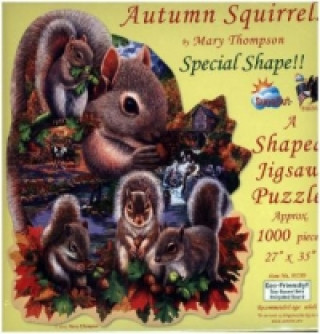 Eichhörnchen im Herbst (Konturenpuzzle)