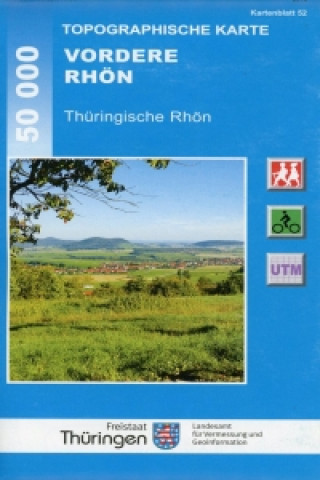 Topographische Karte Thüringen Thüringische Rhön