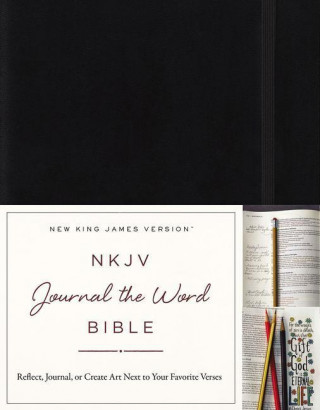 NKJV, Journal the Word Bible, Hardcover, Black, Red Letter Edition