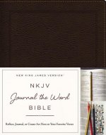 NKJV, Journal the Word Bible, Bonded Leather, Brown, Red Letter Edition