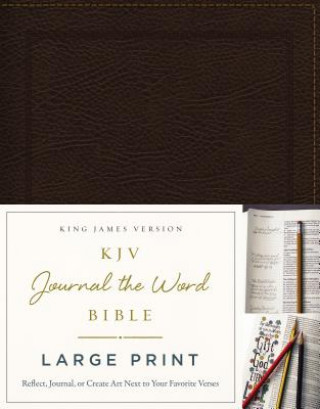KJV, Journal the Word Bible, Large Print, Bonded Leather, Brown, Red Letter