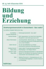 Erziehungswissenschaft in Deutschland: quo vadis?