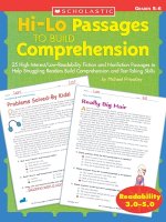 Hi-Lo Passages To Build Comprehension, Grades 4-5