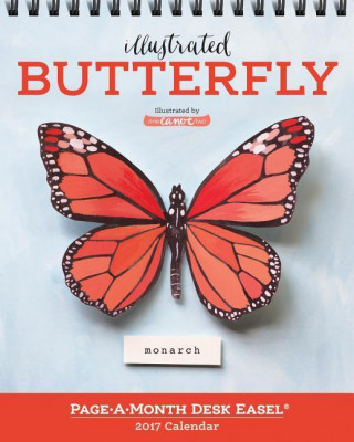 Butterfly Page-a-month Easel 2017 Calendar