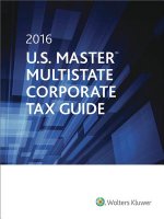 U.S. Master Multistate Corporate Tax Guide 2016