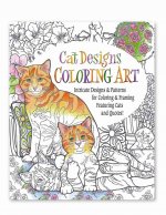 Cat Designs Coloring Art Adult Coloring Book