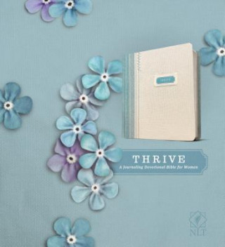 NLT THRIVE Creative Journaling Devotional Bible (Hardcover Fabric, Blue/Cream Shabby Chic)