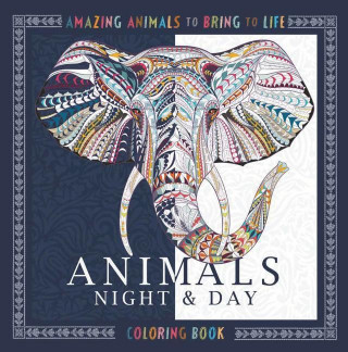 Animals Night & Day Adult Coloring Book