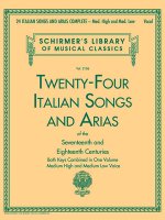 Twenty-Four Italian Songs and Arias of the Seventeenth and Eighteenth Centuries