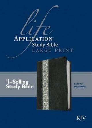 KJV Life Application Study Bible, Second Edition, Large Print (Red Letter, LeatherLike, Black/Vintage Ivory Floral)