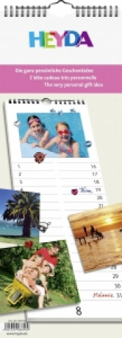 Heyda 2070491, Bastelkalender/DIY-Kalender/Fotokalender, immerwährend, 16 x 42,5 cm, Deckblatt: Kunstdruckpapier, Deckblatt: farbig bedruckt mit Motiv