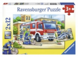 Polizei und Feuerwehr. Puzzle 2 X 12 Teile