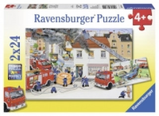 Bei der Feuerwehr. Puzzle 2 x 24 Teile