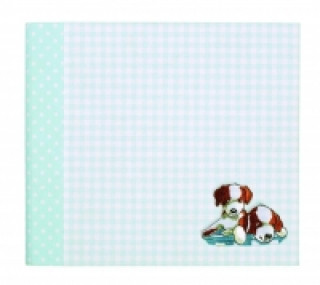 Babytagebuch 240x230mm Vichy  blau Mick und Muck