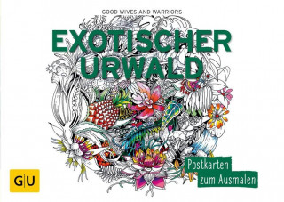 Exotischer Urwald: Postkartenbuch zum  Ausmalen