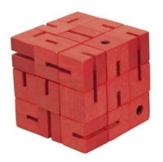 IQ-Test Flexi Cube, drewno, czerwona 17512