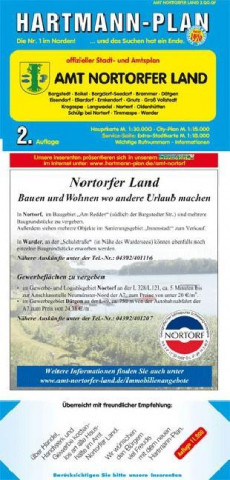 HARTMANN-PLAN Nortorfer Land mit Stadt Nortorf 1 : 30 000 Stadtplan