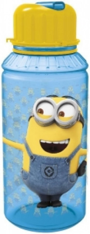 Minions transparente Tritanflasche mit integriertem Strohhlam