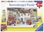 Bei der Feuerwehr. Puzzle 2 x 24 Teile
