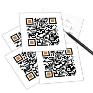 5er Set QR Code-Postkarte - mit Smartphone einscannen und Grußbotschaft erhalten: MERRY CHRISTMAS.