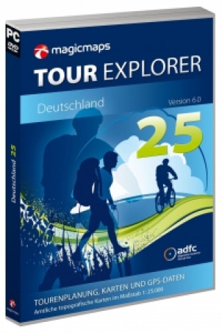Tour Explorer Set West Nordrhein-Westfalen - Hessen - Rheinland-Pfalz - Saarland 3D 1 : 25 000.  Version 6.0