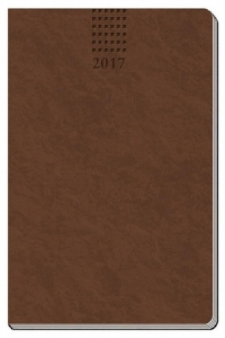 Taschenkalender A7 2017 Soft Touch Braun