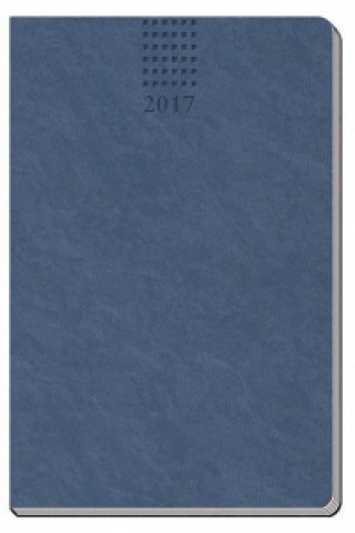 Taschenkalender A7 2017 Soft Touch Blau