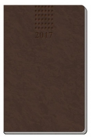 Taschenkalender A6 Soft Touch 2017 Braun