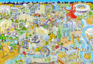 London from Above Jigsaw Puzzle (500-Piece)