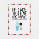 Lámina Superbritánico. Like a wave, your love came to my life
