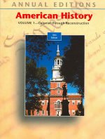 Annual Editions: American History, Volume 1, 18/E