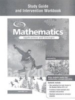 Mathematics: Applications and Concepts, Course 2, Study Guide and Intervention Workbook