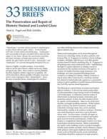 The Preservation and Repair of Historic Stained and Leaded Glass