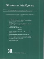 Studies in Intelligence, Journal of the American Intelligence Professional, Unclassified Extracts from Studies in Intelligence, V. 51, No. 4 (December