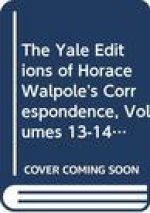 Yale Editions of Horace Walpole's Correspondence, Volumes 13-14