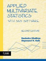 Applied Multivariate Statistics with SAS Software,