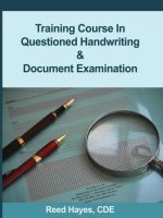 Training Course in Questioned Handwriting & Document Examination