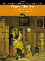 Piano Classics: 40 Original Works by 22 Composers