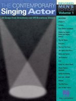 The Contemporary Singing Actor, Volume 1, Men's Edition