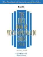 First Book of Mezzo-Soprano Solos - Part III