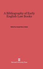 Bibliography of Early English Law Books