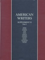 American Writers: A Collection of Literary Biographies