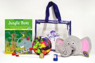 Jungle Beat: Deluxe Kit, Book & CD, Jungle Drum, Elephant Puppet, Hand Stamp & Jungle Tote Bag
