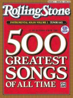 Rolling Stone Instrumental Solos, Volume 1: Tenor Sax: 12 Selections from the 500 Greatest Songs of All Time
