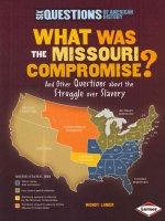 What Was the Missouri Compromise?: And Other Questions about the Struggle Over Slavery
