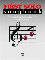 First Solo Songbook: B-Flat Clarinet, B-Flat Bass Clarinet, B-Flat Cornet (Trumpet), Baritone T.C., B-Flat Tenor Sax