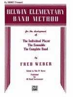 Belwin Elementary Band Method: B-Flat Cornet (Trumpet)