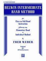 Belwin Intermediate Band Method: B-Flat Tenor Saxophone