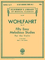50 Easy Melodious Studies, Op. 74 - Book 1: Violin Method